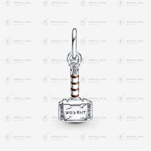 Pandora Marvel The Avengers Thor's Hammer Dangle Charm - Picture 2 of 5